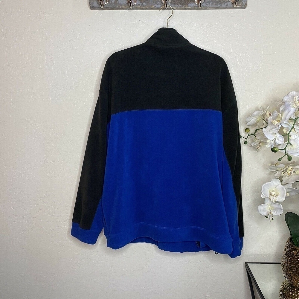 Reebok Blue Black Pullover Jacket Half Zip Xl - image 2